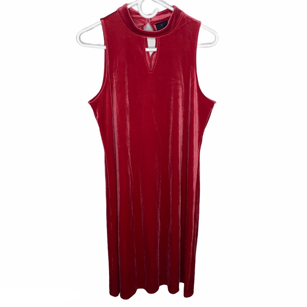 NWT Worthington Red Velvet Short Sleeve Dress